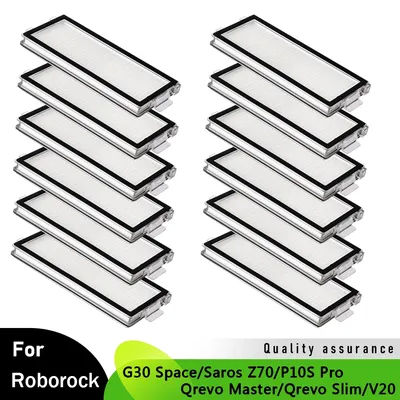 Replacement Filter For Roborock G30 Space/Saros Z70/P10S Pro/Qrevo Master/Qrevo Slim/V20 Robot Vacuum Washable Filter Part