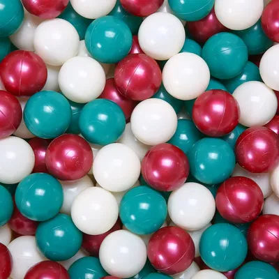 5.5CM 100pcs Plastic PE Ball Pit Ball Crush Proof With Net Bag for Kids Mix Colors Christmas Theme Party Decorations Toy