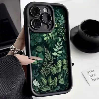 Coque de téléphone à motif de feuilles vertes forestières pour Xiaomi Redmi Note 14 13 Pro Plus 5G 12 11 10 Pro 4G Redmi 13 14C 13C 12C, coque souple en TPU