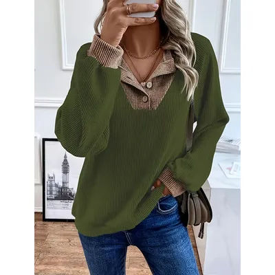 Haut vert pour femme grande taille, haut chic et élégant pour le printemps, adapté aux tenues décontractées, haut à la mode pour femme, vert