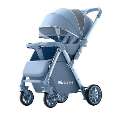 High Landscape Baby Stroller Can Sit or Lie Down Lightweight Folding Two-way Shock-absorbing Newborn Baby Stroller