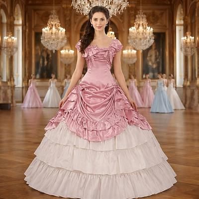 Rococò Vittoriano Abito da Ballo Costume da festa Mascherata Abito da Ballo Sposa Costume Per donna Mascherata Carnevale Feste Matrimonio Adulti Vestito
