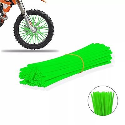 72 pezzi 24 cm copriraggi universali per moto da cross, kit di protezione per raggi per cerchi di moto, per bici da motocross