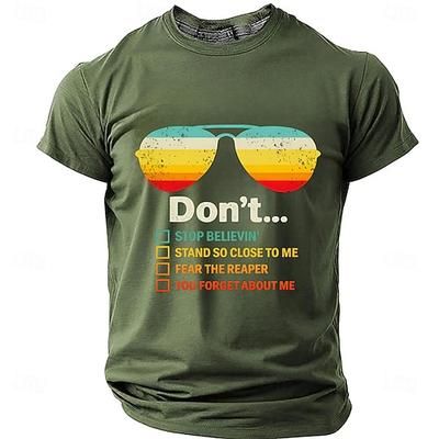 occhiali da sole retrò da uomo non smettere di credere stai così vicino temi il mietitore dimenticati di me testo della canzone opzione t-shirt grafica anni '70 '80 classic rock cultura pop nostalgico