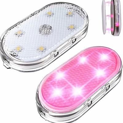 1 confezione di luci LED per interni auto senza fili, luci colorate per interni auto con 6 perline LED luminose, luce notturna a LED portatile ricaricabile tramite USB per interni auto, ideale per la decorazione dell'auto.
