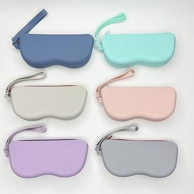 2 pezzi di borsa per occhiali in silicone, borsa portatile per occhiali da sole, scatola per occhiali da sole, borsa in silicone per occhiali, colore casuale