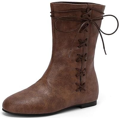 Medievale Rinascimento A stivale Scarpe da Ballo Pirata Guerriero Vichingo Costume Per donna Vichingo Costumi da pirata Halloween Carnevale Performance LARP Fiera Rinascimentale Adulti Scarpe