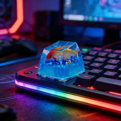 DIY New Resin Keycaps keyboard Whale Backlight Key Caps For Cherry Mx Switch Mechanical Keyboard Mx Gaming