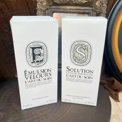 Diptyques-jabón líquido para manos, crema exfoliante para manos, juego de cuidado de manos, limpieza y hidratación de 350ml