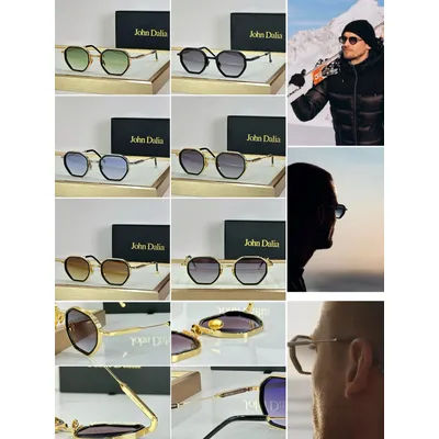 Lunettes de soleil vintage pour femmes JOHN DALIA JD Keaton, monture en alliage rétro en acétate, lunettes de soleil polarisées de luxe pour femmes avec boîte