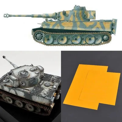 Airbrush Spray Board Stencil Tools camouflage painting Masking Tape for Scale Model Kit Germany Tiger I 1/35