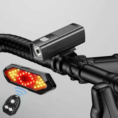 2-Pack Bicycle Lights, Bicycle Headlight, Bicycle Flashlight, Led USB Rechargeable Flashlight, Bicycle High Beam, Low Beam, Plus Tail Light, Bicycle Tail Light, Front Light Set