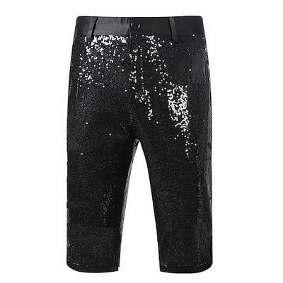 Retrò Vintage Disco Anni '80 Shorts Disco Paillettes Costume Per uomo Halloween Carnevale Performance Bar Adulti Shorts Estate