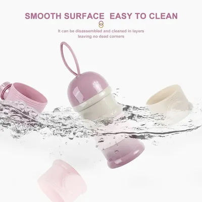 HOMFISH 4Layer Bear Style Portable Milk Powder Box Multiple Openings Infant Baby Food Storag Box Toddle Snack Container