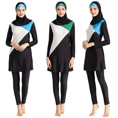 Femmes musulmanes maillot de bain Hijab Burkini islamique couverture complète maillot de bain modeste maillots de bain grande taille arabe maillot de bain maillot de bain