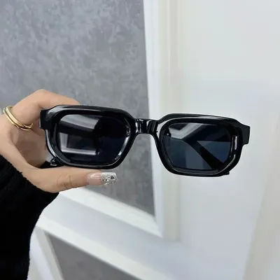 Lunettes de soleil rectangulaires de luxe pour femmes et hommes, de marque de créateur, décontractées, en plastique, pour l'extérieur