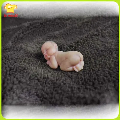 Newborn 3D Silicone Soap Plaster Mould Realistic Clay Mold 2 Parts for Baby Footprint Handprint Memory Craft