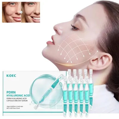 PDRN 3-Second Water Light Muscle Facial Serum - Hyaluronic Acid Capsule One Day Serum - Korea Protable hydration Face Skin Care