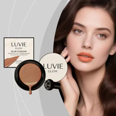 LUVIE GLOW Mushroom Head Air Cushion BB Cream Foundation Cream Face for Concealer Moisturizing Waterproof Magic Foundation Make