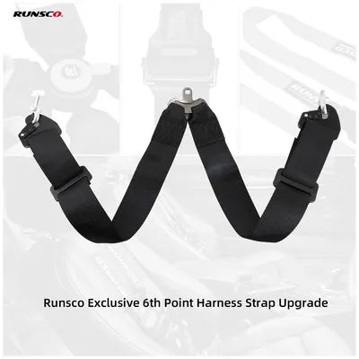 Runsco Exclusive 6th Point Harness Strap - Compatible with 2"+3" Racing Belts Direct Upgrade