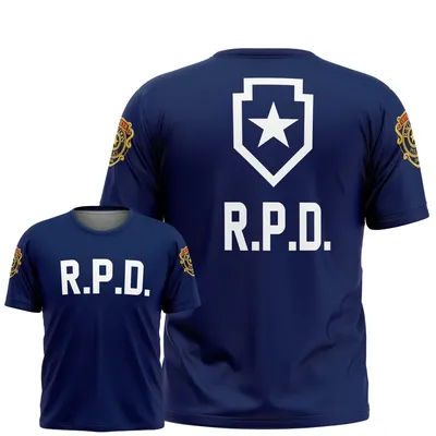 Resident Evil: Police Station 3D Printed sport Quick-dry Breatha Men Women T-Shirt Outdoor Harajuku Game parent-child clothing
