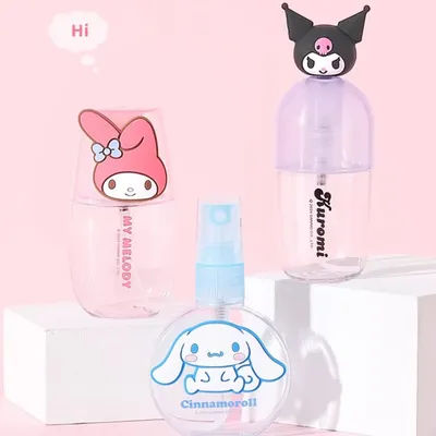 55-100Ml Genuine Sanrio Dosing Bottles Cartoon Kuromi Cinnamoroll Melody Travel Portable Shower Gel Perfume Refill Bottle
