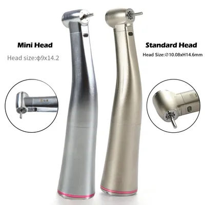 Dental LED Low Speed Handpiece Fiber Optic LED Contra Angle 1:5 Increasing Speed Internal Water Spray Fit NSK Electric Motor