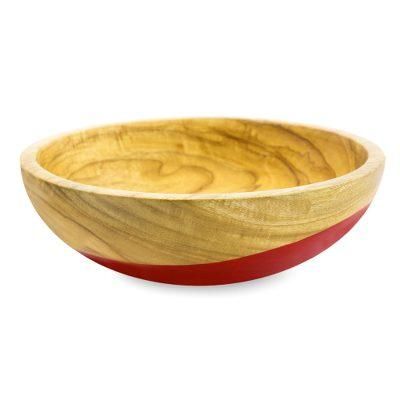 Wood bowl, 'Spicy Red' (medium)