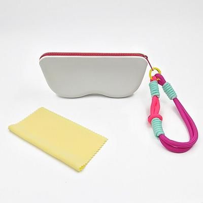 Custodia portatile in silicone per occhiali da vista, custodia protettiva per occhiali da sole, borsa impermeabile per riporre gli occhiali, portamonete rigido per donne e ragazze, porta occhiali da