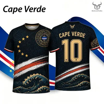 Nouveau T-shirt imprimé drapeau Cap-Vert 2026 pour hommes et femmes, séchage rapide, respirant, maillot de sport d'extérieur, tee-shirt de football décontracté d'été