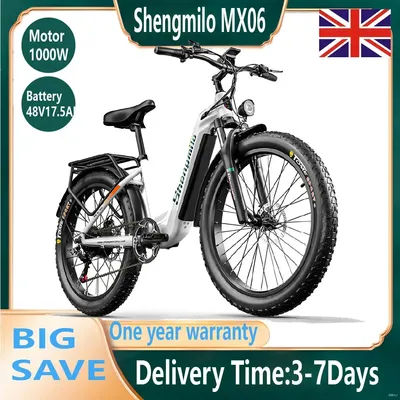 Adult mountain bike 1000W Urban Bicycle Fat bike electric Shengmilo MX06 Electric Bike 26" E-bike 48V17.5AH Battery