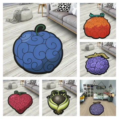 One Piece Fruit Design Carpet Anti-slip Floor Mats for Decorating Children's Rooms Living Room Corners and Bedroom Beds