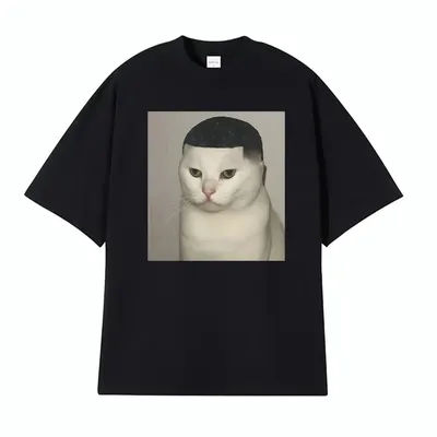 T-shirt amusant avec imprimé « Crazy Cat » – Un haut décontracté au style élégant, cool et humoristique. Vêtements pour femmes, mode Y2K