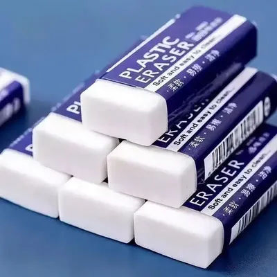 6pcs 2B Eraser Set, Soft & Non-Trace Plastic Erasers for Students, Artists & Office Use