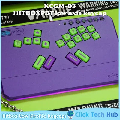 Doio Kcgm-03 Hitbox Low Profile Keycaps Set Sakura Pink Square Pbt Dye Sublimated 18 Keys Mixbox Hitbox Gaming Keypads Keycap