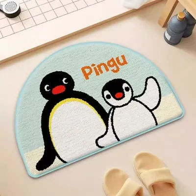 VIKAMA Pingu Series Imitation Cashmere Carpet Floor Mat Toilet Bathroom Absorbent Kitchen Rug For Bedroom Home Decoration