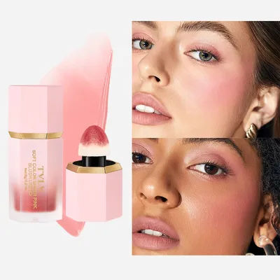 Liquid Blush Cream 6 Colors Smooth Velvet Matte Pink Blusher Natural Easy To Smudge