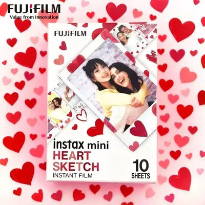 in Stock Fujifilm Instax Mini Color Film Heart Instant Camera Sketch 10-50 Sheets Total - Capture Memories Anytime, Anywhere﻿