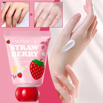1/3/5PCS SADOER VC Strawberry Hand Cream for Hands Moisurizing Whitening Nourishing Anti-Aging Hand Skin Care