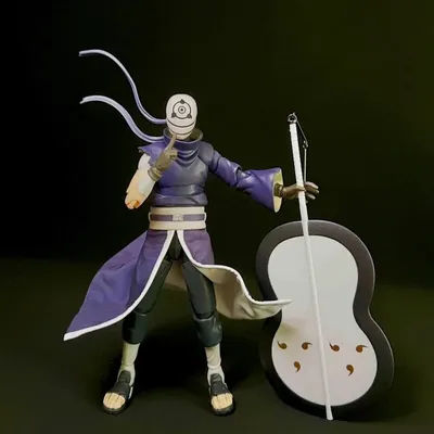 1/12 Scale Naruto Uchiha Obito Japanese Ninja Anime Male Clothes Hemline for SHF 6'' Action Figure Soldier Scene Props