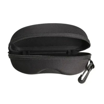 1PCS EVA Zipper Sunglasses Case With Hook Portable Shockproof Eyeglasses Storage Box Large Size Sun Glasses Protective Pouch