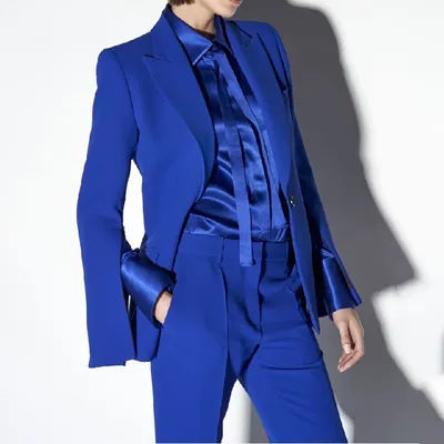 Costume De luxe pour femmes, ensemble Blazer 2 pièces, veste et pantalon De haute qualité, tenues élégantes et décontractées