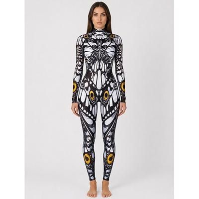 Tuta Intera Body Costume tutina Grafico Farfalla Stampa Rave Per donna Costume per Festival Musicale Feste Discoteca Halloween Carnevale Bambini Adulti