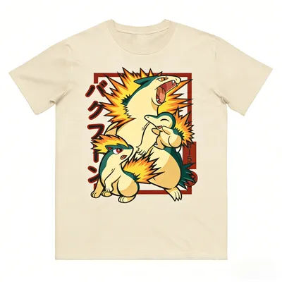 Anime Pokémon Cyndaquil Evolution Printed T-shirt Men's and Women's T-shirt Men's Top Harajuku Y2K T-shirt Summer Tee Streetwear