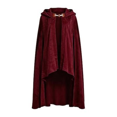 Retrò Vintage Medievale Rinascimento Lunghezza lunga Mantello Mantello con Cappuccio Bard Ranger Contadina Costume Per donna Fantasia Halloween Carnevale Fiera Rinascimentale LARP Adulti Mantello