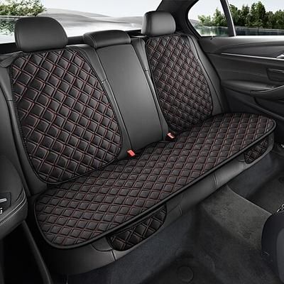 Set universale di coprisedili posteriori per auto, composto da 3 pezzi, con tessuto trapuntato a rombi e schienali, adatto a berline, SUV e camion, e comodo cuscino antiscivolo per il sedile