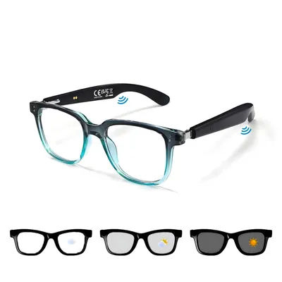 Lunettes Intelligentes Légères avec Audio Hifi et Voix HD, Haut-parleurs Ouverts, Lunettes de Soleil Bluetooth Sans Fil pour Hommes et Femmes, Sports de Plein Air
