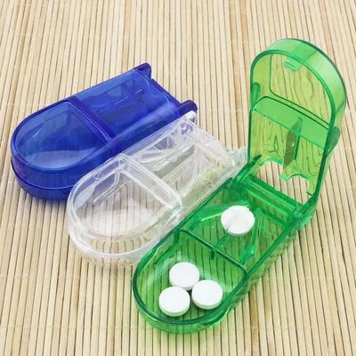 1/2/3pcs Medicine Pill Cutter Medicine Box Medicine Tablet Cutter Splitter Portable Compartment Pill Storage Box Health Pills