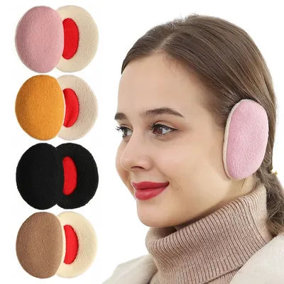 Cache-oreilles sans bande pour hommes et femmes, cache-oreilles pour enfants, cache-oreilles d'hiver, cache-oreilles coupe-vent, protection des oreilles, extérieur, sourire, 1 paire