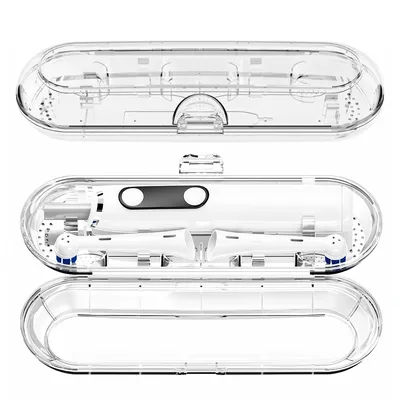 Étui de voyage transparent pour brosse à dents électrique compatible avec Oral B, iO et Philips Sonicare, boîte de rangement pour la maison et les voyages
